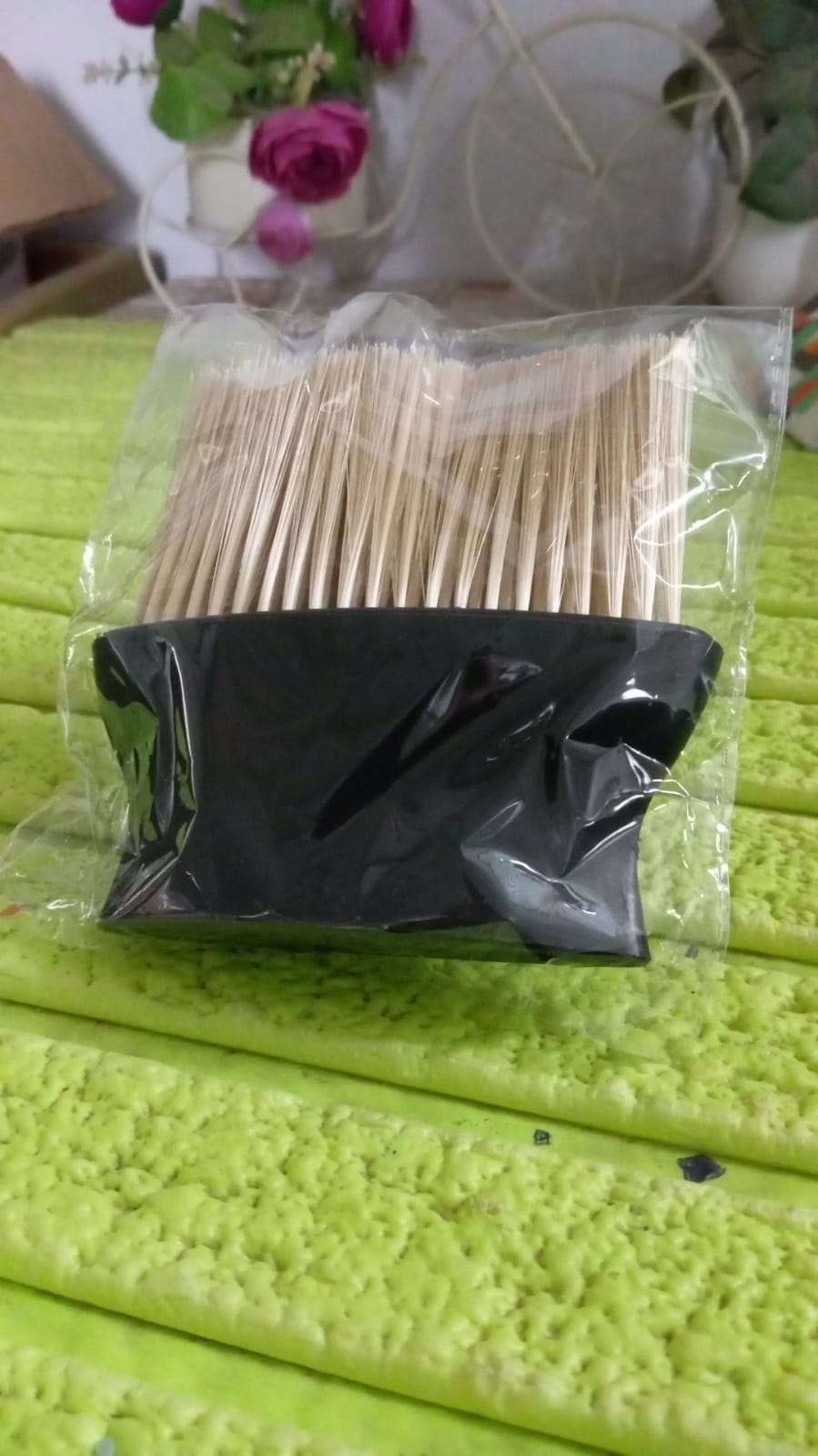 Wukusy multipurpose soft car air conditioner cleaner brush showing flexible bristles for cleaning vents and interior surfaces.