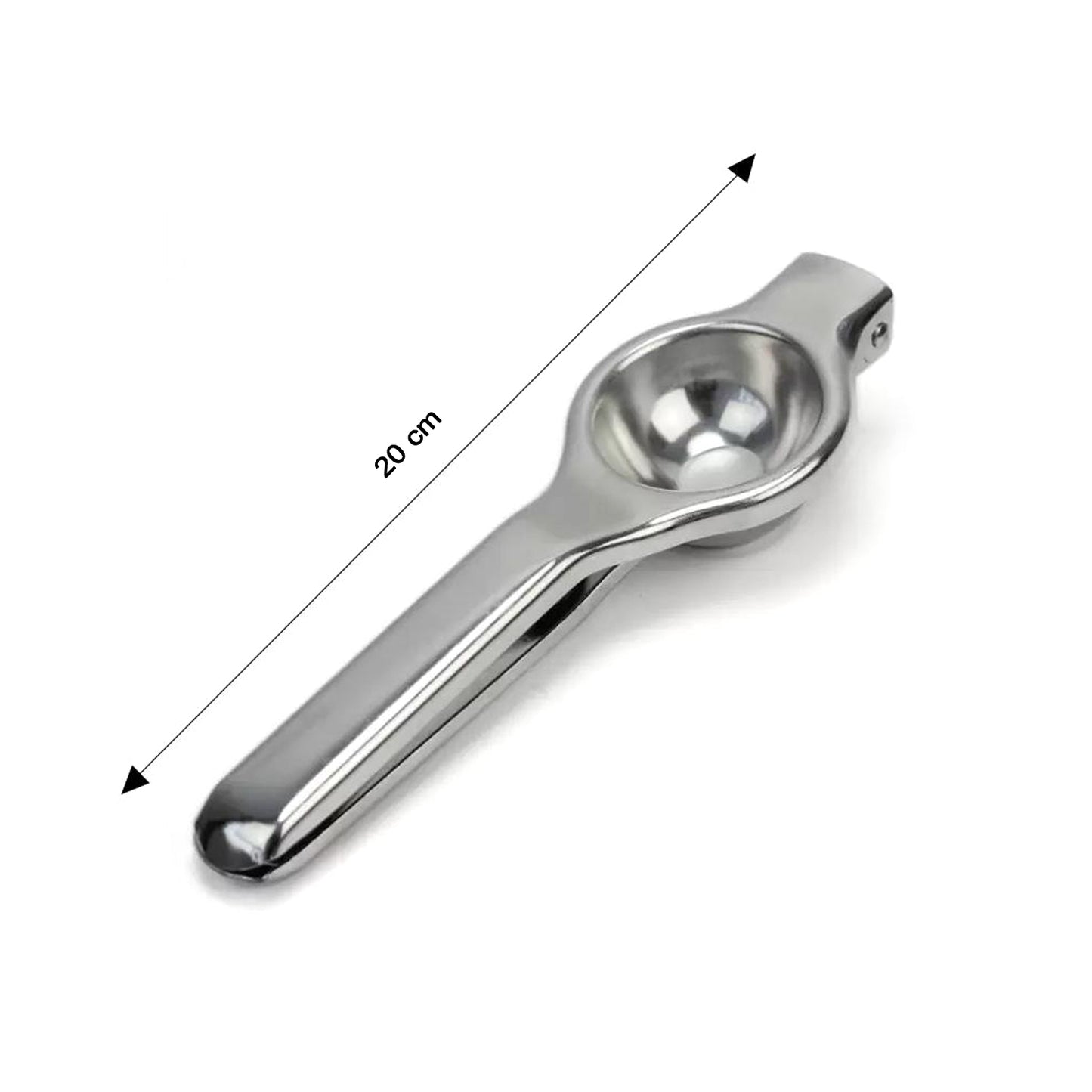Wukusy stainless steel lemon squeezer kitchen tool with ergonomic handles for easy citrus juicing.