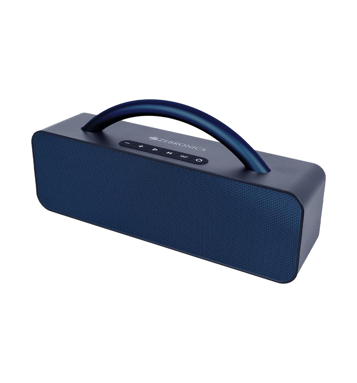 Seasons Zebronics Rocket 200 Bluetooth speaker in blue with call function and 21W mono channel sound.