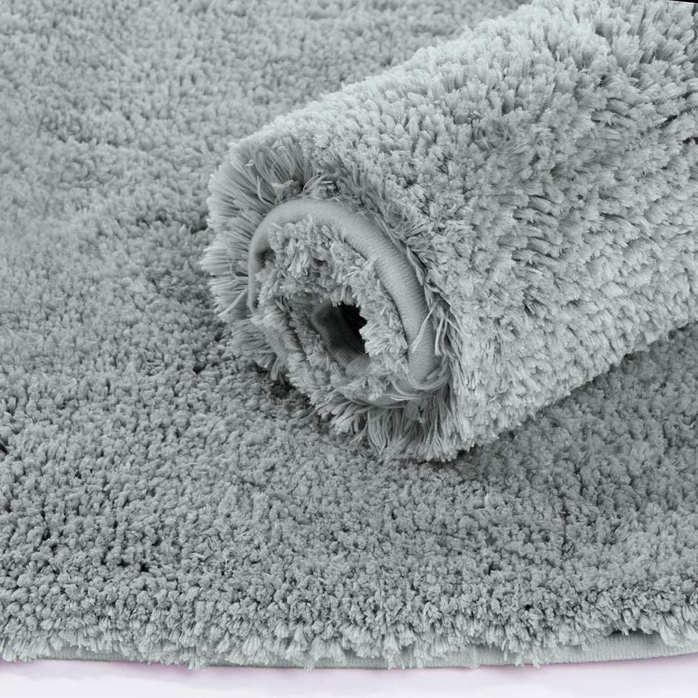 Silver Seasons Super Soft Bath Mat for bathroom, plush and absorbent, with textured surface for comfort.