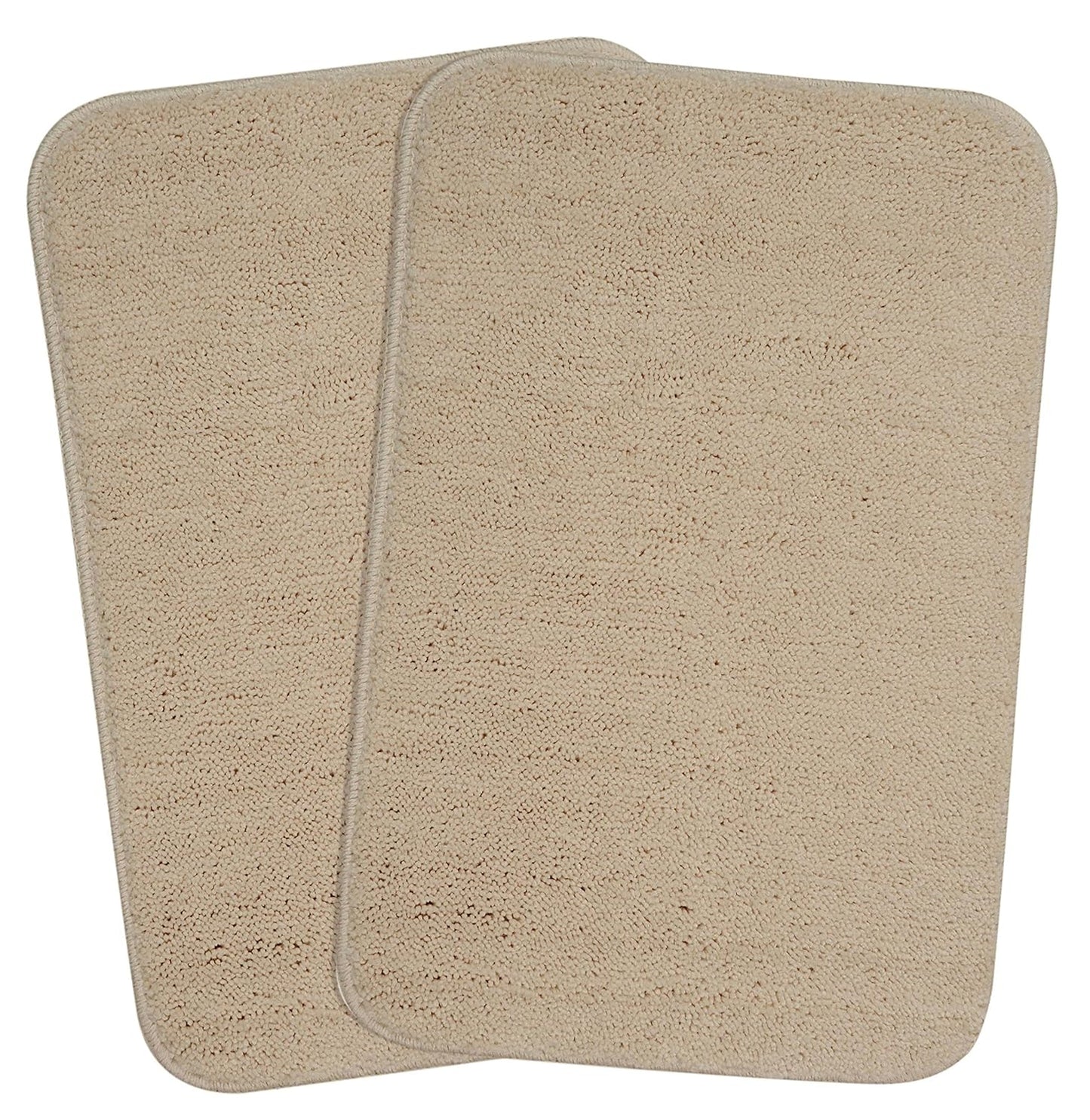 Seasons solid beige modern bath mat, large rectangular design, soft and plush bathroom rug for comfort and style.