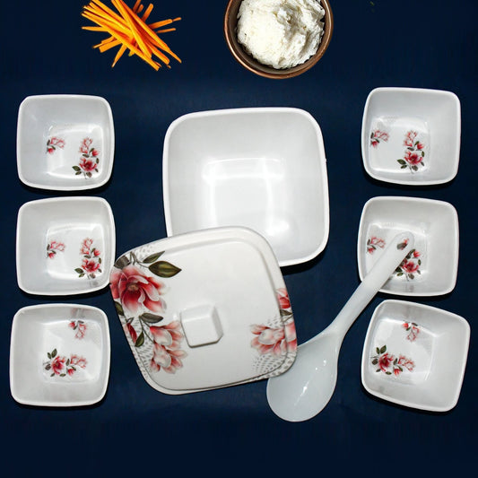 Wukusy Hector 9-piece high-quality dining and pudding set for home and kitchen use, featuring elegant plates and bowls.