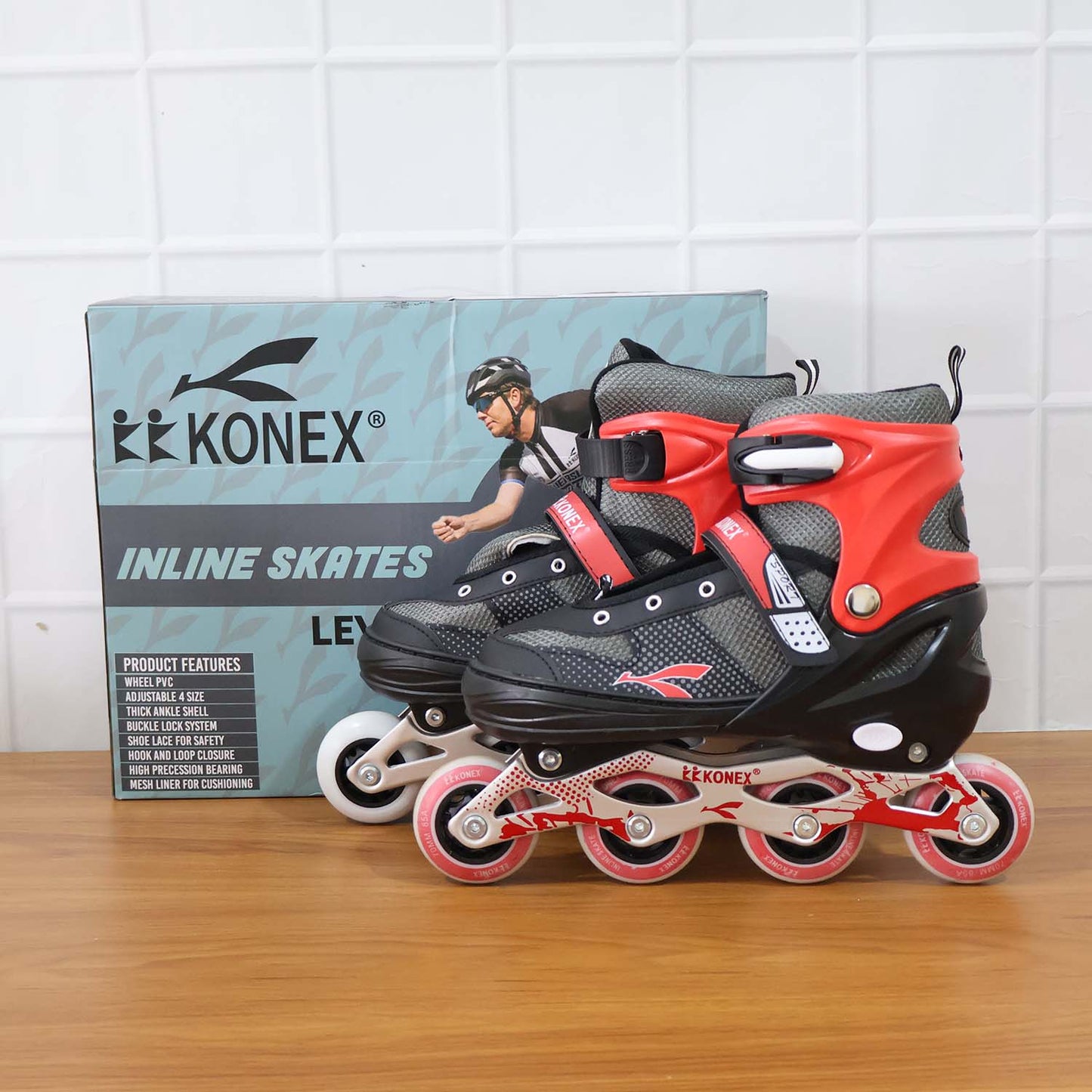 Wukusy professional adjustable inline skates for kids and adults, featuring sturdy frame and adjustable size for comfortable skating.