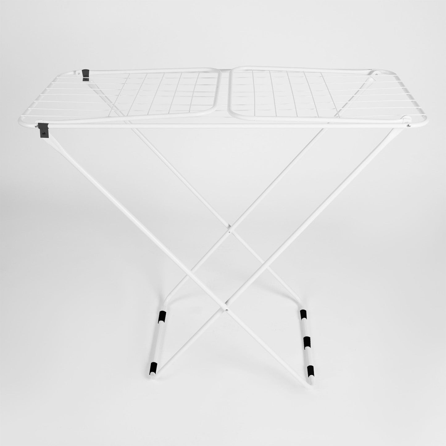 Wukusy foldable butterfly clothes drying stand with wide wings for home laundry, made of sturdy metal for outdoor or indoor use.
