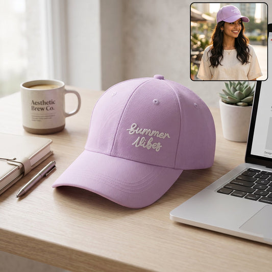 Wukusy stylish summer embroidered baseball cap for men and women, featuring summer-themed designs and adjustable fit