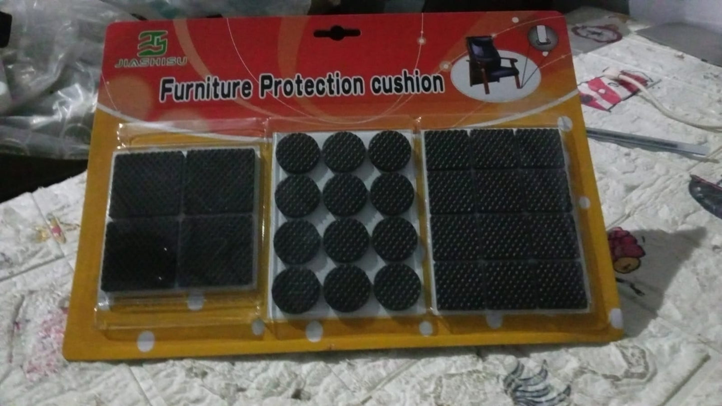 Set of 28 Wukusy rubber furniture pads for non-slip, noise reduction, and insulation on home furniture.