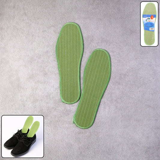 Wukusy premium comfort shoe insoles for size 37, daily foot support, showing a pair with mixed design patterns.