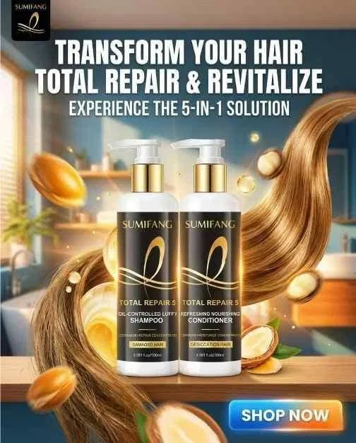 18058 Hair Repairer and Conditioner combo in 200ml bottles, ideal for nourishing and restoring damaged hair.