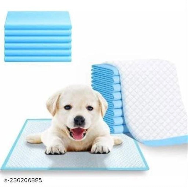 Multicolor waterproof dog pee pads, 60x90 cm, pack of 25, designed for pet beds and training.