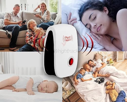 Electric pest repeller by 18281 repels mosquitoes, cockroaches, ants, and spiders with a dual pack for home insect control.