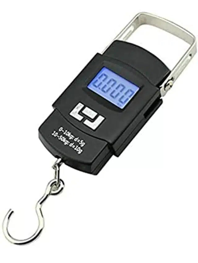 Digital kitchen scales by 1381 with a sleek black design, showing a 50 kg weighing capacity on the digital display.