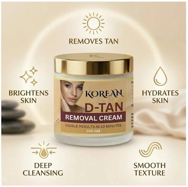 Korean D-Tan Removal Face Cream by 31092, pack of 2, smooth cream for brightening and exfoliating skin.