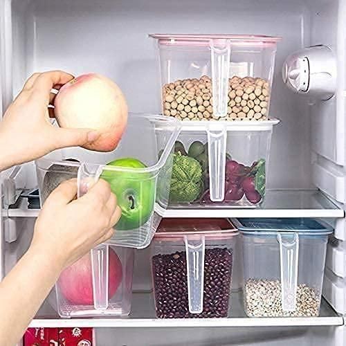 Six unbreakable kitchen storage baskets in a set, made of durable plastic, ideal for organizing pantry and kitchen counters.