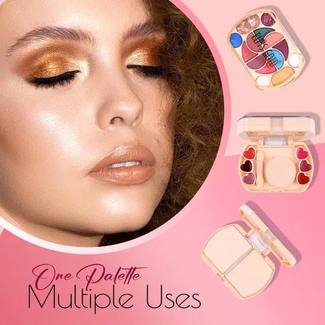 Elpis Gold long-lasting eyeshadow in a shimmering gold shade, displayed in a sleek compact, perfect for eye makeup looks.