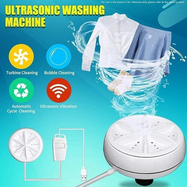 Portable 3-in-1 ultrasonic washing machine accessory by 35252, suitable for home dishwashing and compact laundry use.