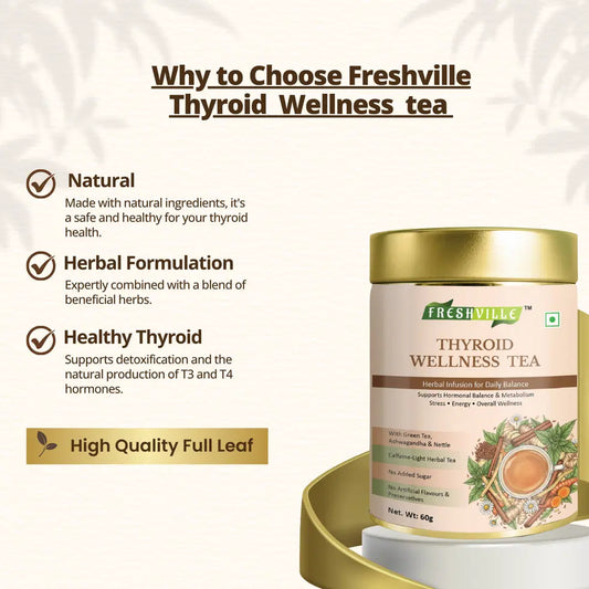 Tea pot from the Freshville Thyroid Wellness Tea collection, featuring a sleek design and a smooth ceramic finish.