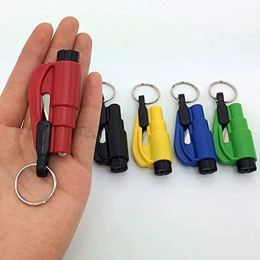 18057 3-in-1 emergency safety hammer with seat belt cutter and glass breaker, compact hand tool for auto rescue.