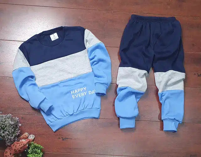 Blue full sleeves boys' tracksuit for ages 4-5 years, made by 8969, featuring comfortable athletic wear for kids.