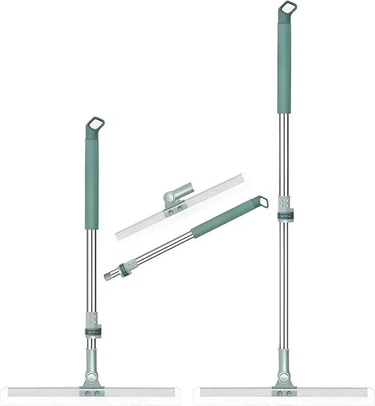 Silicone 2-in-1 floor cleaner brush and squeegee broom, multifunction magic wiper for easy floor cleaning and drying.