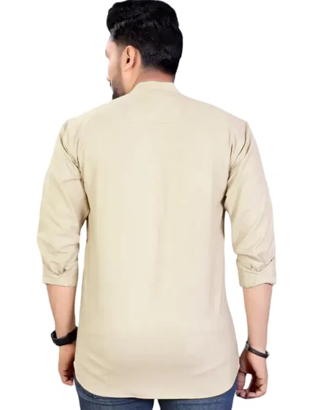 Men's slim fit full sleeve cotton kurta from 6824, displayed in a comfortable, stylish men's kurta set with a classic design