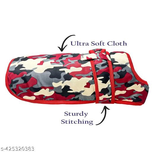 Multicolor woolen coat for dogs by 15929, designed for pet beds, featuring soft, warm fabric ideal for cozy outdoor walks.