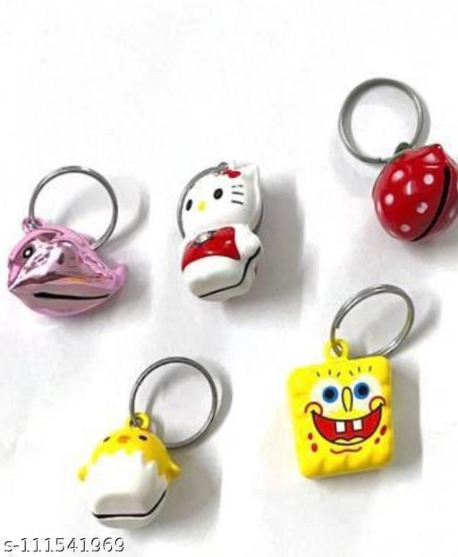 Set of five multicolor cat collar charms, decorative accessories for pet collars, featuring vibrant, playful designs.