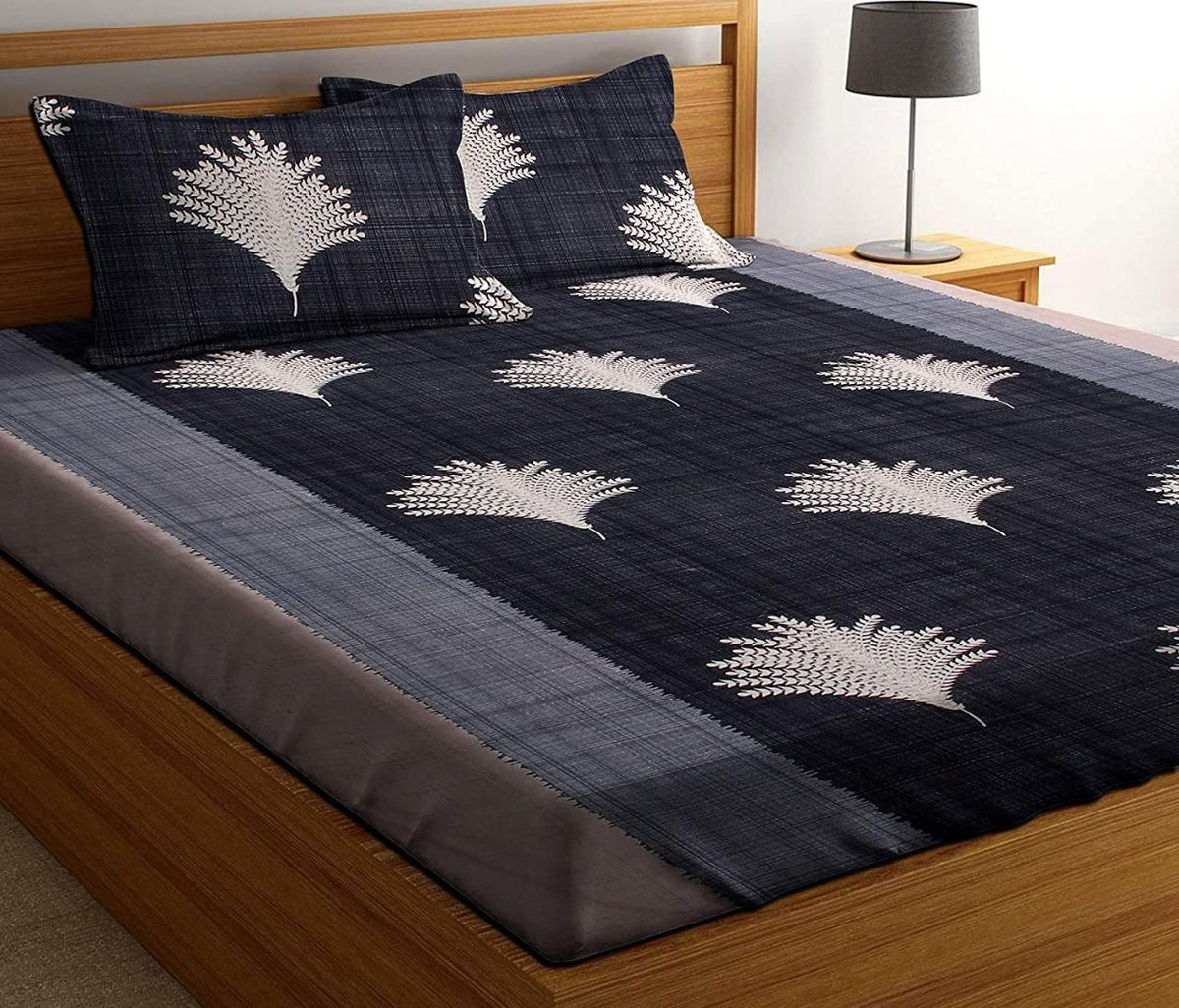 Cotton printed double bedsheet from Drpshippr with vibrant floral pattern, soft fabric, and double size for bedroom bedding.