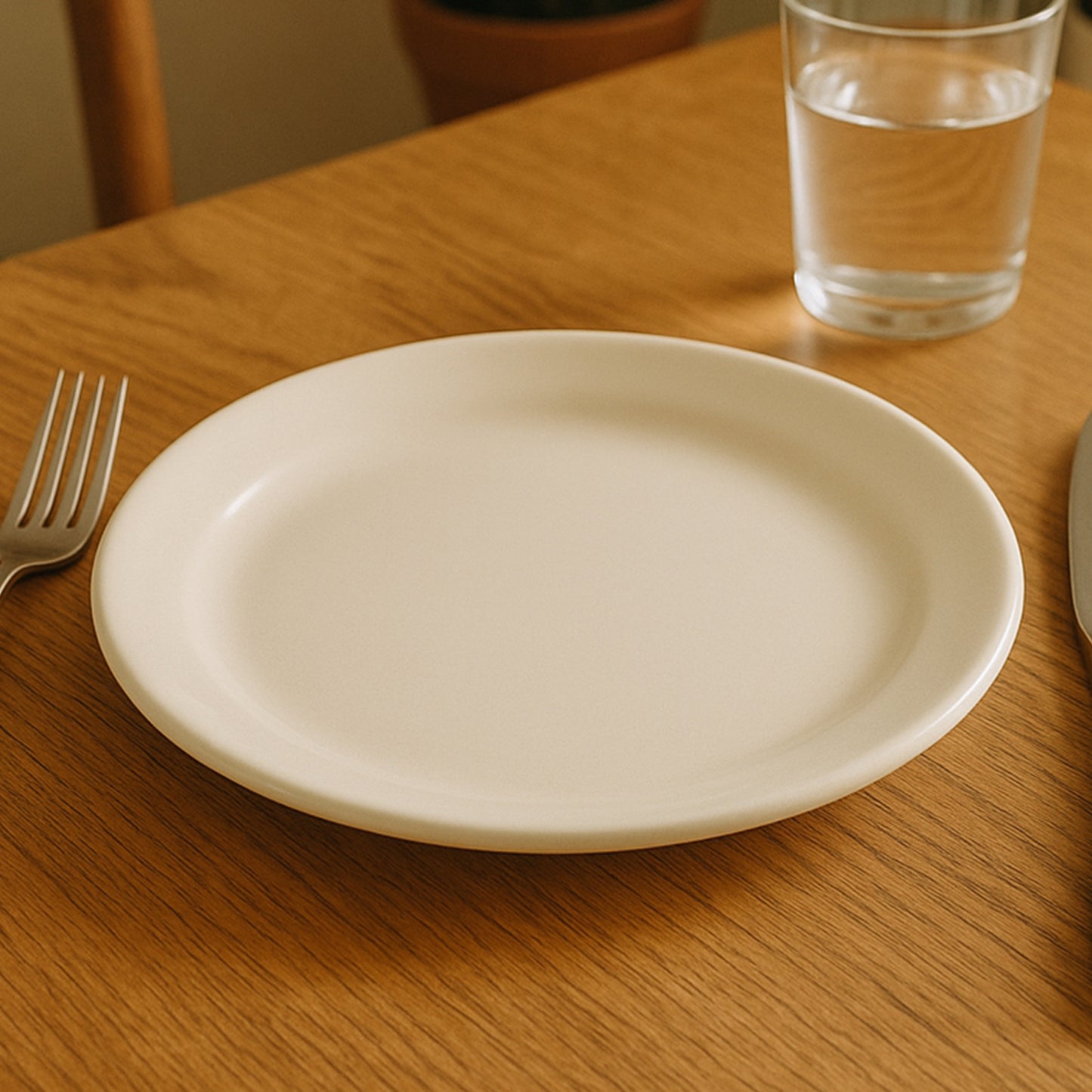 Wukusy premium round dinner plate, 30cm, made of durable ceramic, ideal for serving meals in home and kitchen settings.