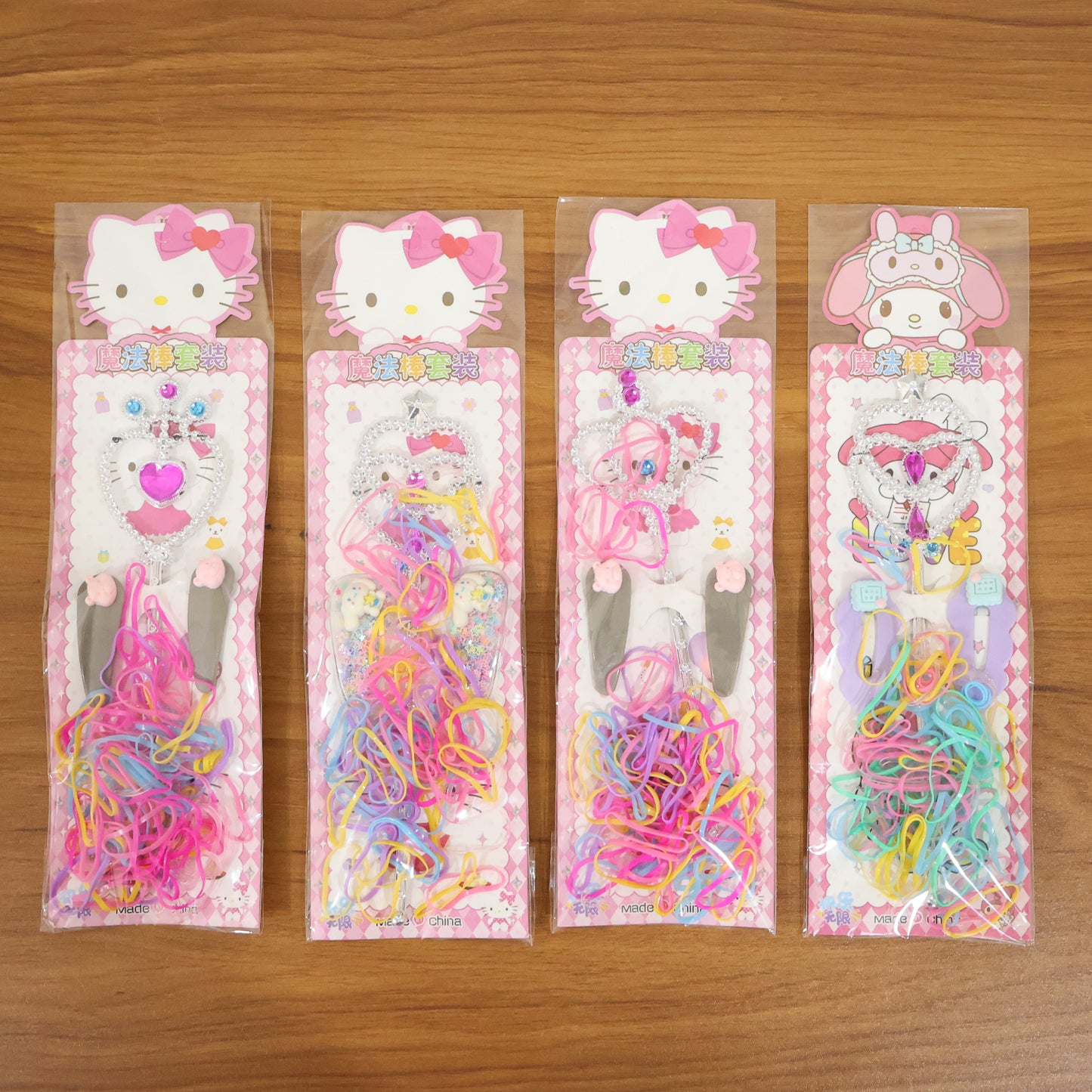 Set of stylish Wukusy hair accessories including hair clips, elastics, and decorative pins for versatile hair styling.