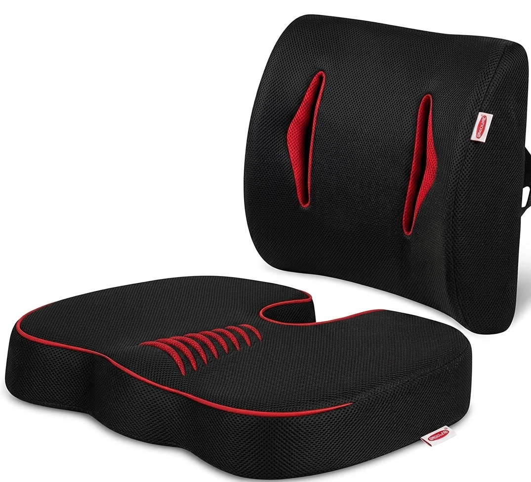 Orthopedic memory foam coccyx seat cushion by Drpshippr, designed for comfort and support in home office seating.