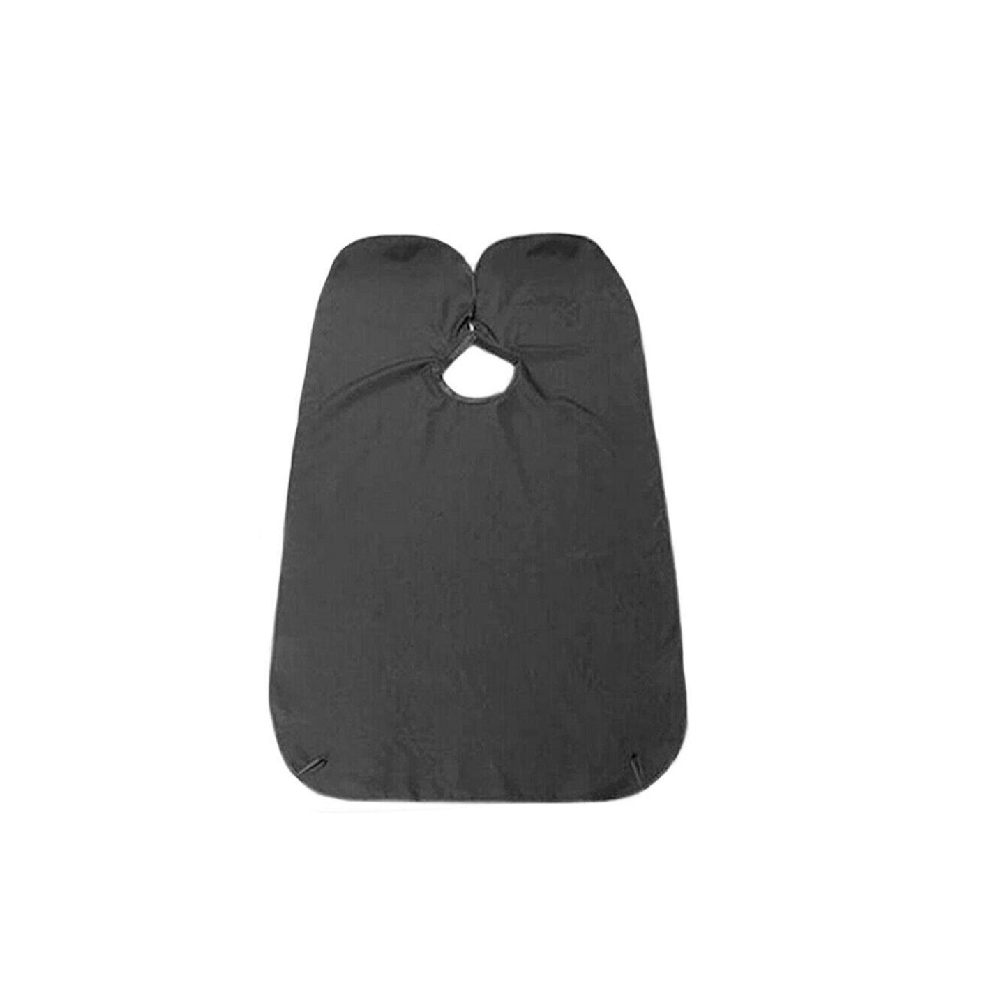 Wukusy 6027 Black Beard Apron Hair Clippings Catcher Grooming Bib for men, made of durable fabric, with adjustable neck strap.