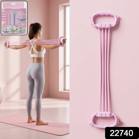 Wukusy multifunctional chest expander with three resistance tubes for home gym workouts, shown with handles and adjustable resistance