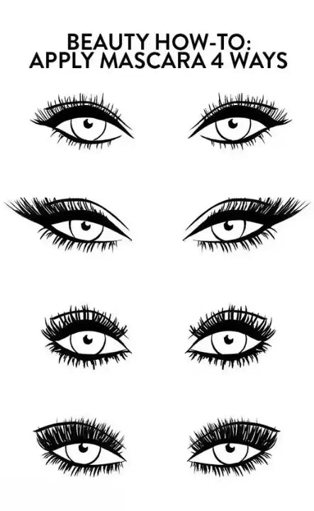 Ekom waterproof mascara in black, smudge-proof and long-lasting, with a sleek tube and brush applicator for defined lashes