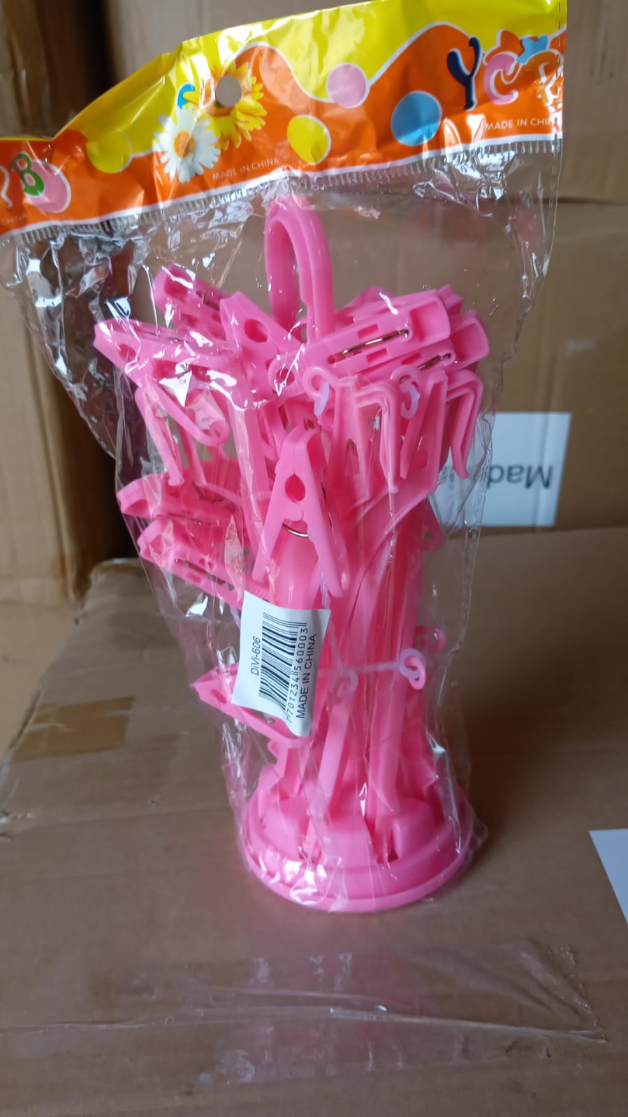 Wukusy 7045 plastic foldable underwear drying hanger with 16 clips for drying underwear, socks, bras, towels, and baby clothes.