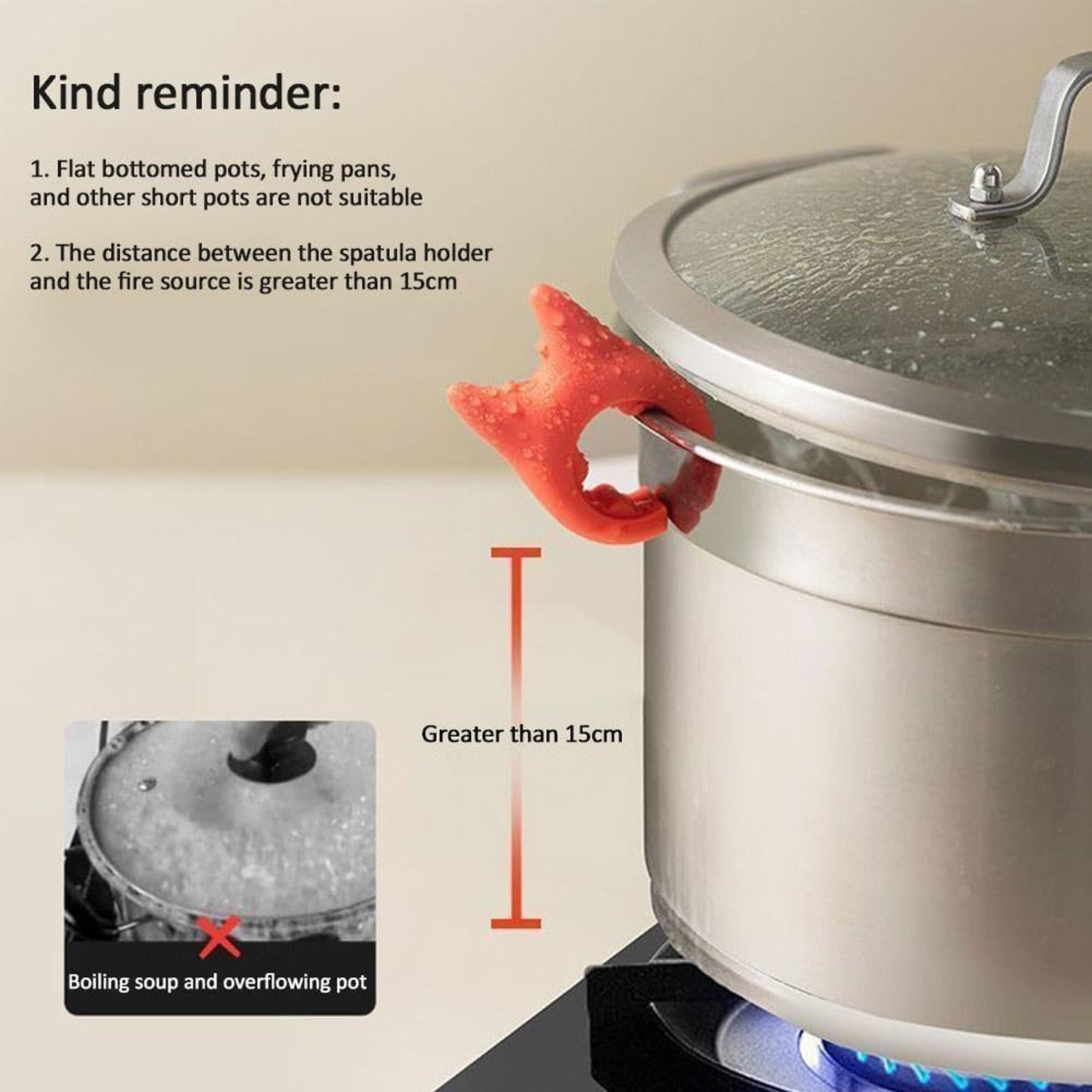 Plastic pot holder from Wukusy, designed for kitchen use, with a sturdy grip and vibrant color for safe handling of hot cookware.