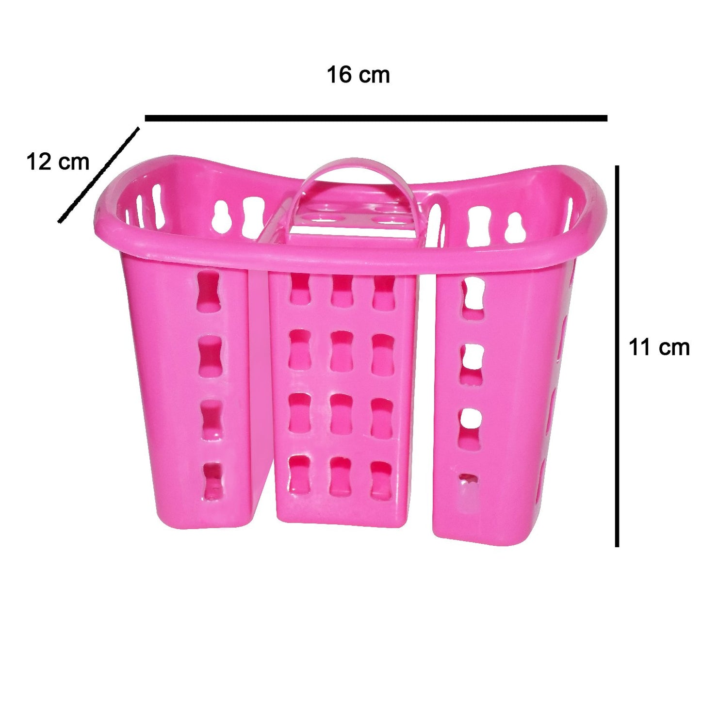 Wukusy 2450 toothbrush and toothpaste bathroom organizer stand with four compartments for bathroom storage and organization.