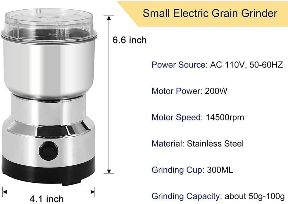 FIZZI SHOP Nima Coffee Grinder with stainless steel burrs and compact design for fresh coffee grinding.