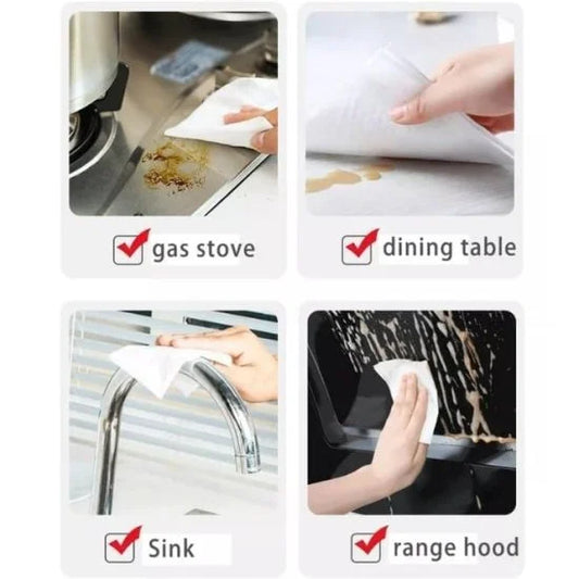 FIZZI SHOP kitchen wipes pack with 80 disposable cleaning cloths, ideal for kitchen surfaces and spills.