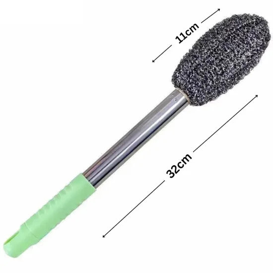 Steel wire bottle cleaning brush from FIZZI SHOP with a long handle and bristles for thorough cleaning of bottles.