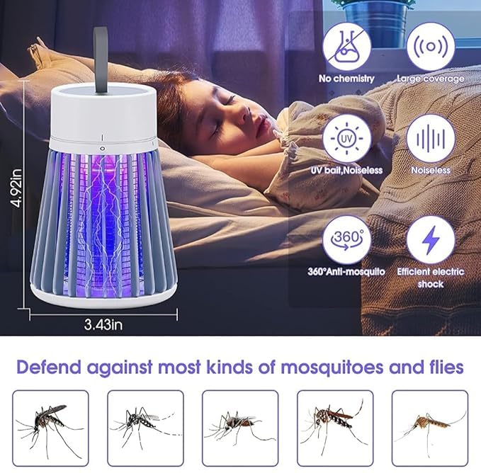 Electric Shock Mosquito Killer by FIZZI SHOP, showing the device with grid and power cord for indoor mosquito control.