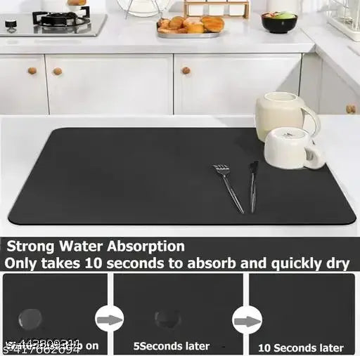 FIZZI SHOP 40x60 cm dish drying mat with absorbent surface and colorful pattern, ideal for drying dishes and kitchenware.