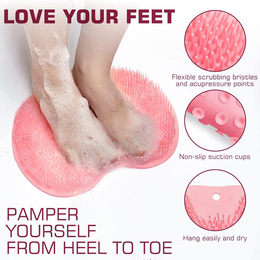 FIZZI SHOP foot shower scrubber massager with textured surface for exfoliating and relaxing foot cleaning.
