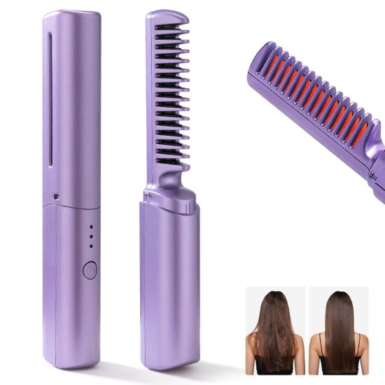 FIZZI SHOP mobile heat comb with ceramic plates for styling hair, shown on a white background.