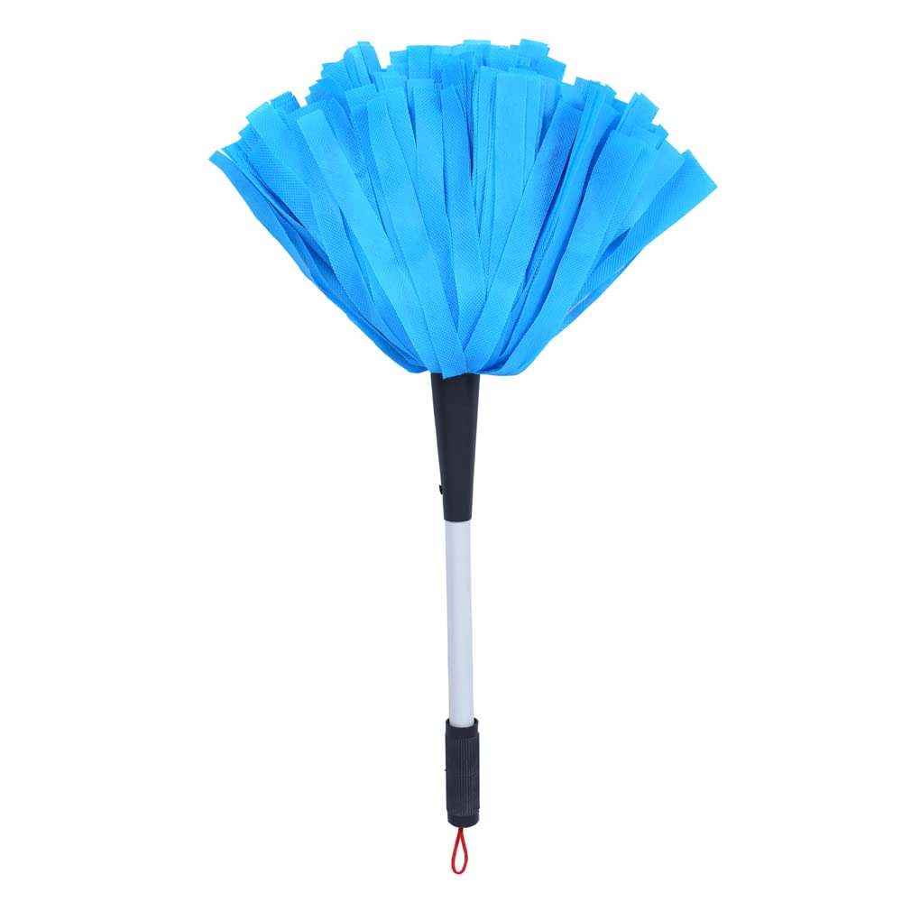 Blue FIZZI SHOP fan-shaped feather duster for home, car, kitchen, and office cleaning, lightweight and versatile cleaning tool.