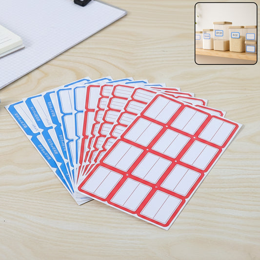 Self-adhesive label stickers from Wukusy, showing 10 sheets with colorful, versatile labels ready for organizing or decorating.