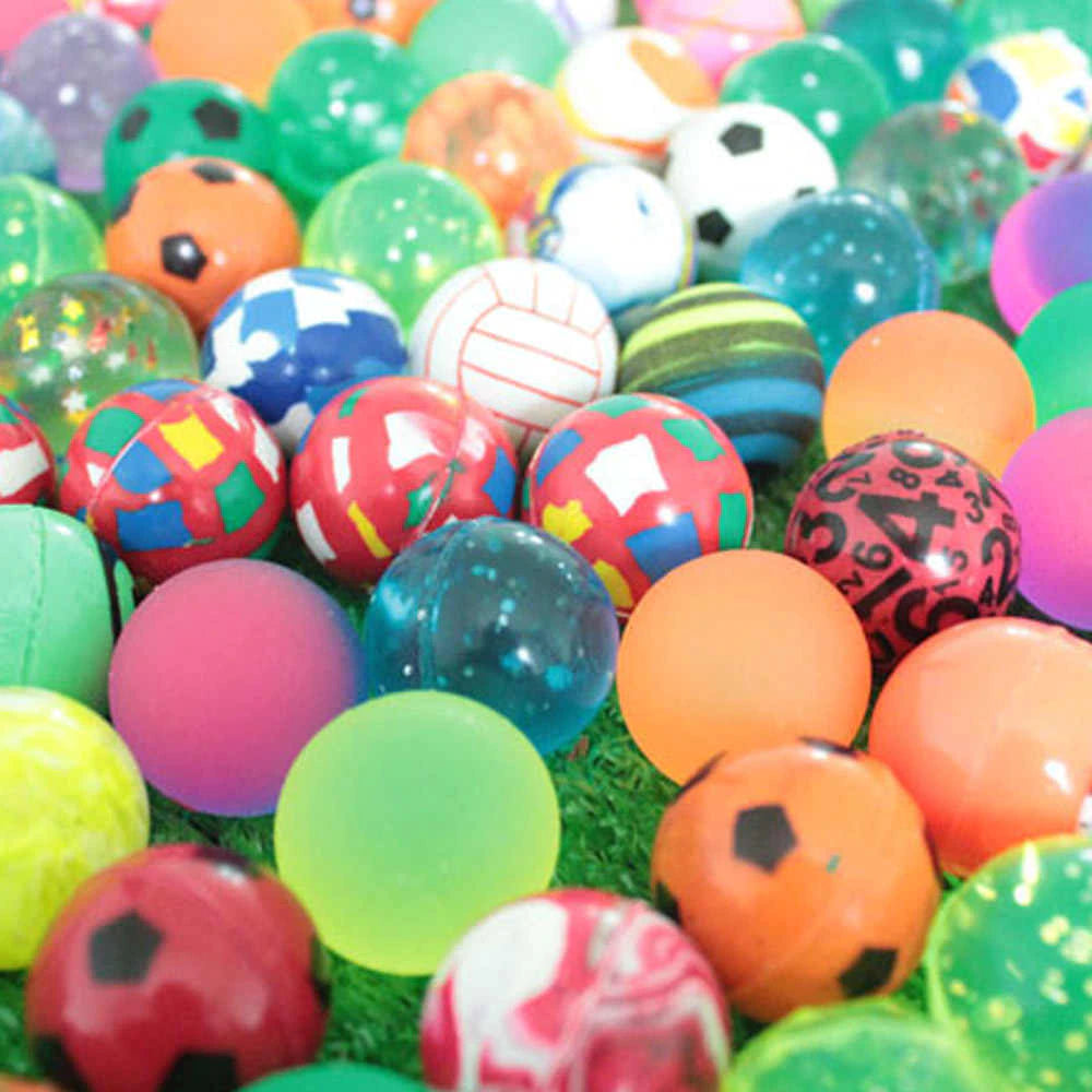 Set of 14 colorful Wukusy Crazy Bouncy Jumping Balls toys, perfect for outdoor play and active fun for kids.