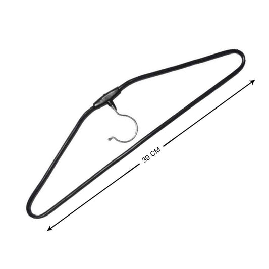 Set of 10 Wukusy 7203 wardrobe cloth hangers, lightweight metal with smooth finish, ideal for organizing clothes in closets.