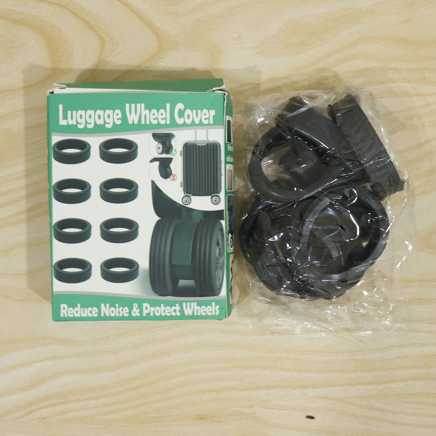 Silicone Luggage Wheel Cover Noise Reducing Protector For Suitcase (8 Pc Set)