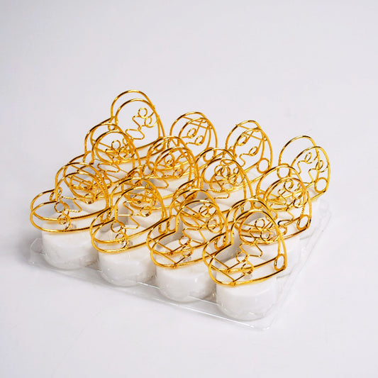 Set of 12 multicolor flameless heart-shaped candles by Wukusy, perfect for home decor and decorative lighting.