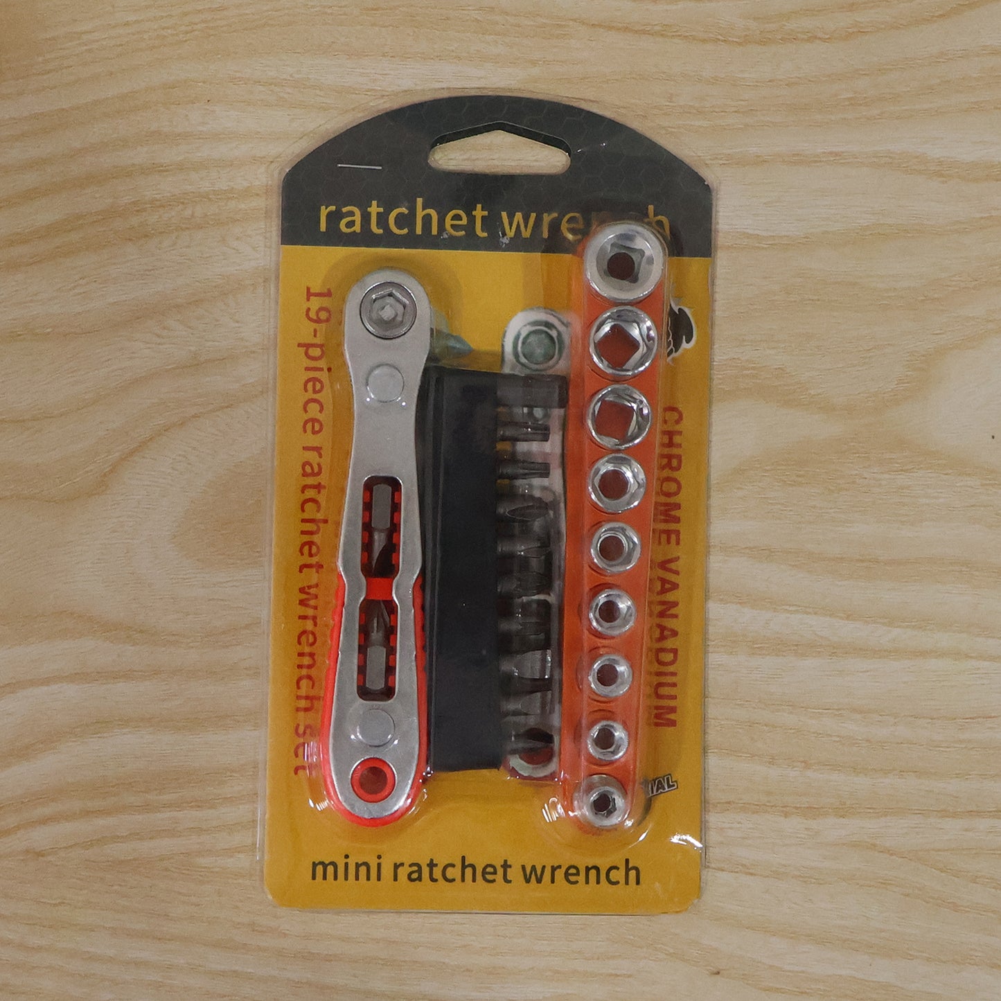 Wukusy mini ratchet wrench compact repair tool kit with versatile wrench and accessories for household and DIY repairs